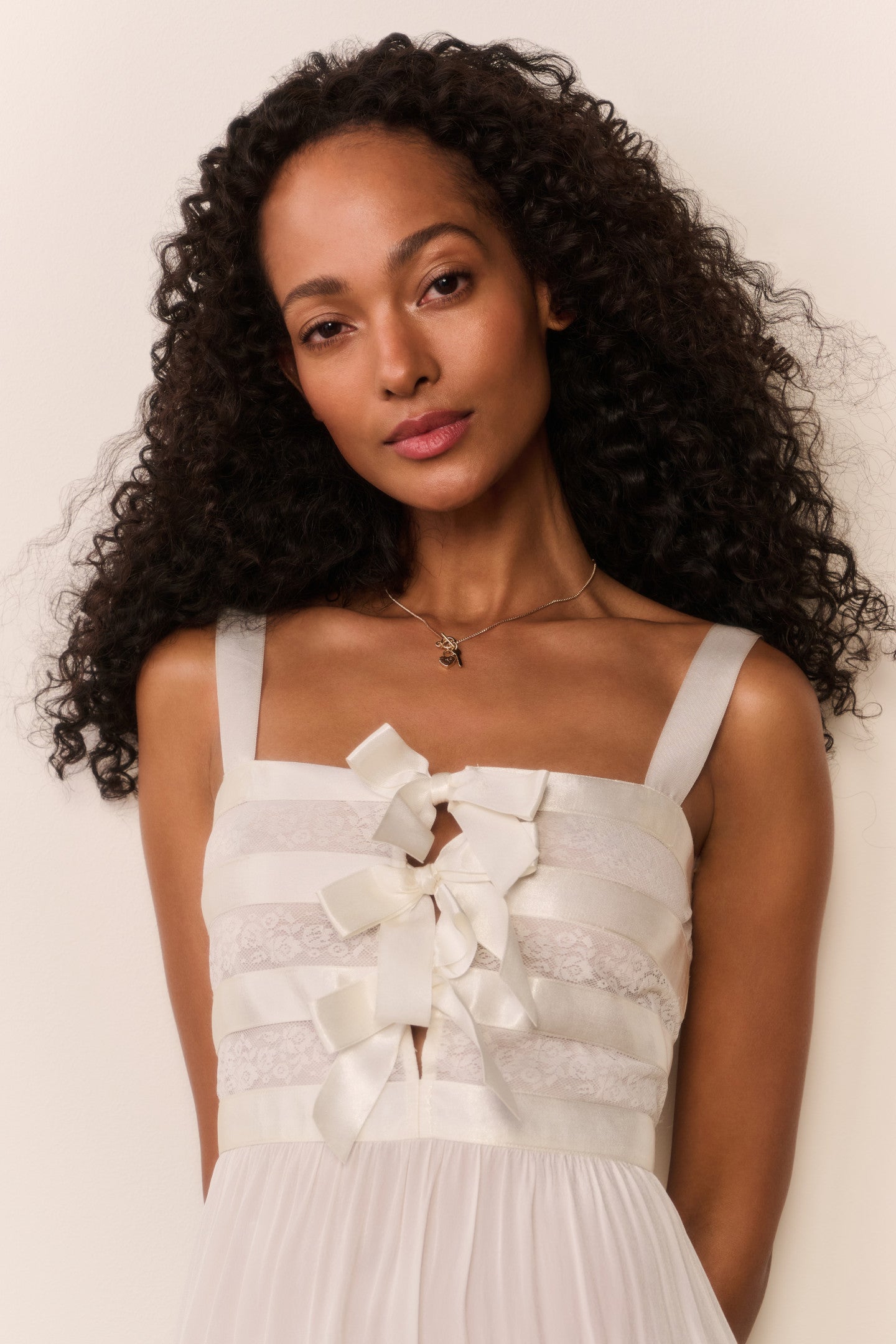 Lovelace Banded Bow Maxi Dress - Image 2