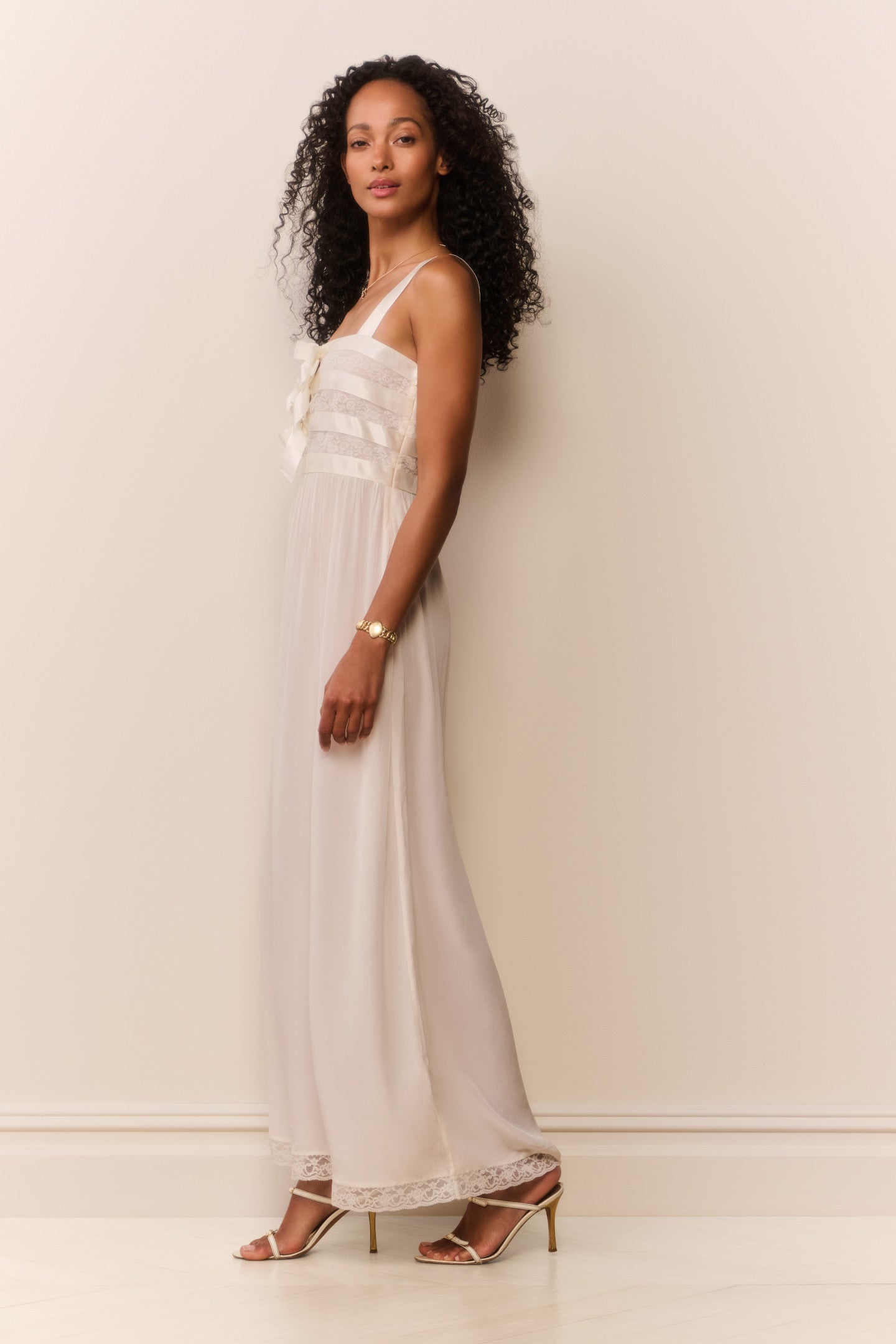 Lovelace Banded Bow Maxi Dress - Image 4
