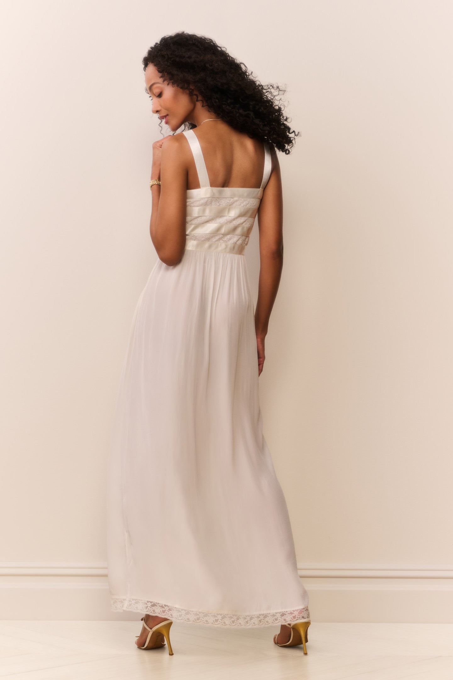 Lovelace Banded Bow Maxi Dress - Image 5