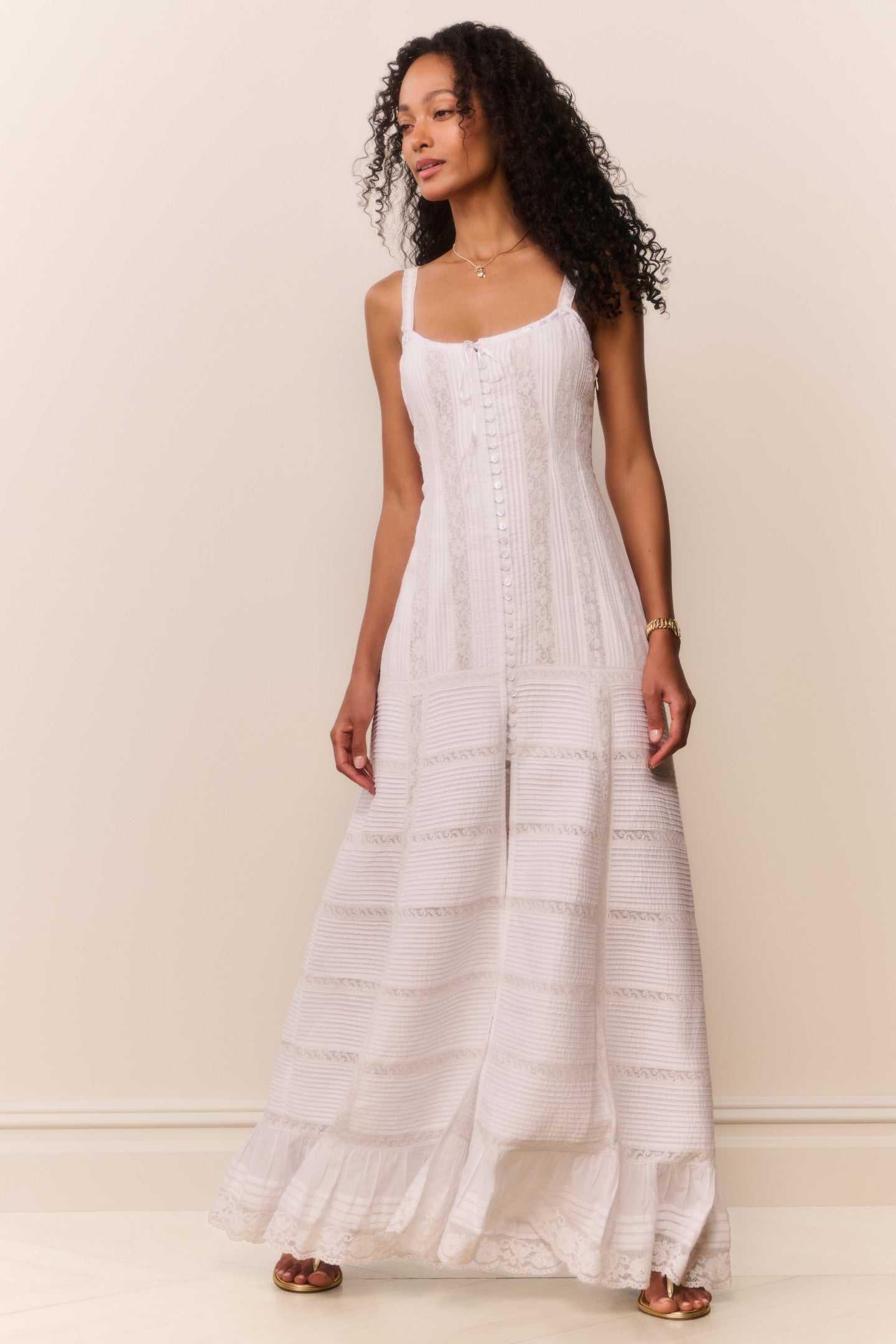 Calyx Cotton Victorian Maxi Dress - Image 3