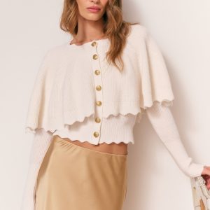 Daelyn Cashmere Cape Cardigan