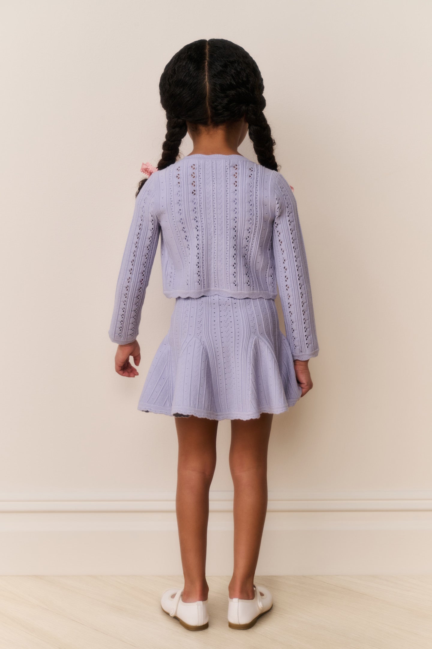 Little Girls Emlynn Pointelle Cardigan - Image 5