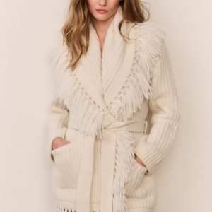 Daphira Fringe Alpaca Wrap Cardigan