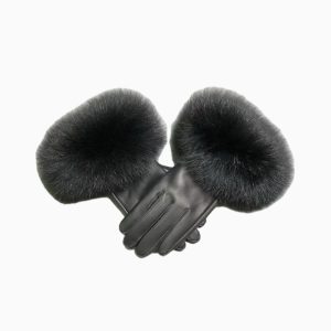 Susanna Chow Dawson Leather Fur Gloves