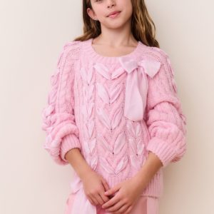 Tween Doria Alpaca-Blend Ribbon Pullover