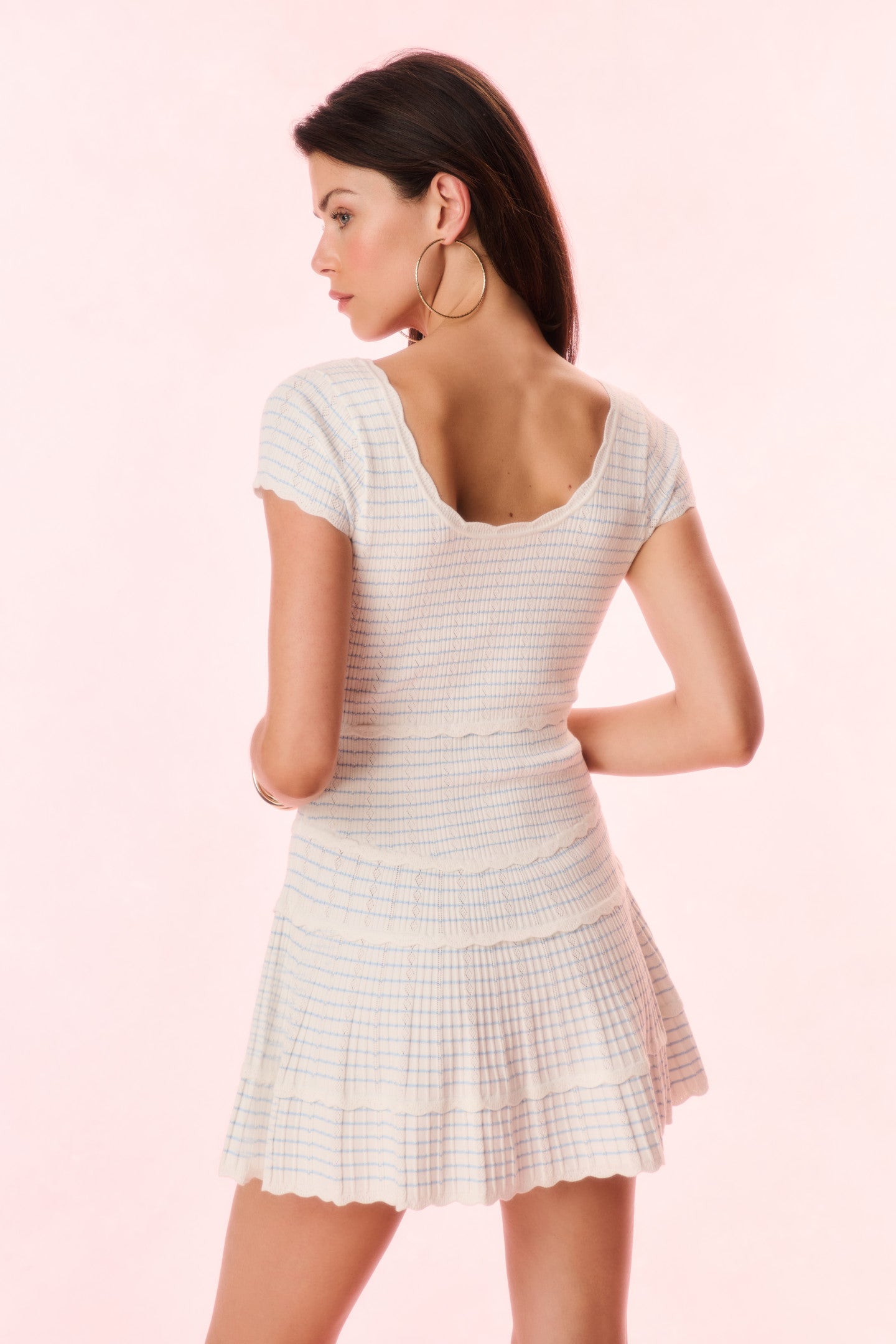 Elisavette Striped Stretch Knit Mini Dress - Image 5