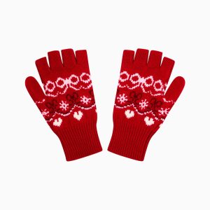 Emeri Wool Fair Isle Fingerless Gloves