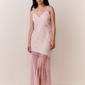 Evalette Floral Fringe Maxi Dress