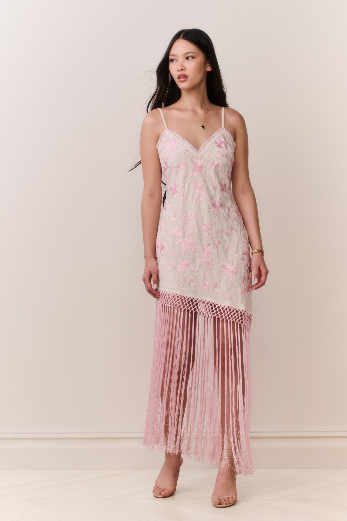 Evalette Floral Fringe Maxi Dress - Image 3
