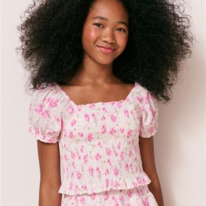 Girls Fabielle Heirloom Print Top