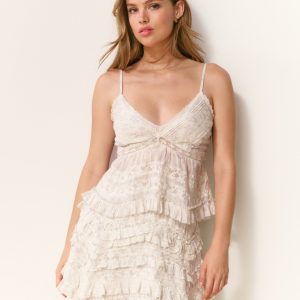 Faelith Lace Printed Cotton Top