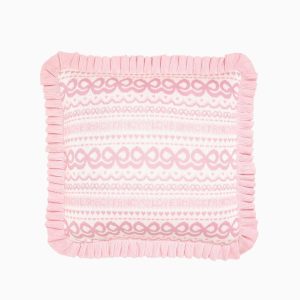 Fair Isle Jacquard Knit Throw Pillow
