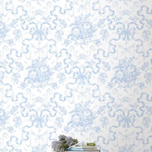 Fairytale Toile Blissful Blue Wallpaper