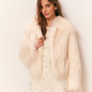 Fallon Faux Fur Jacket - IVORY