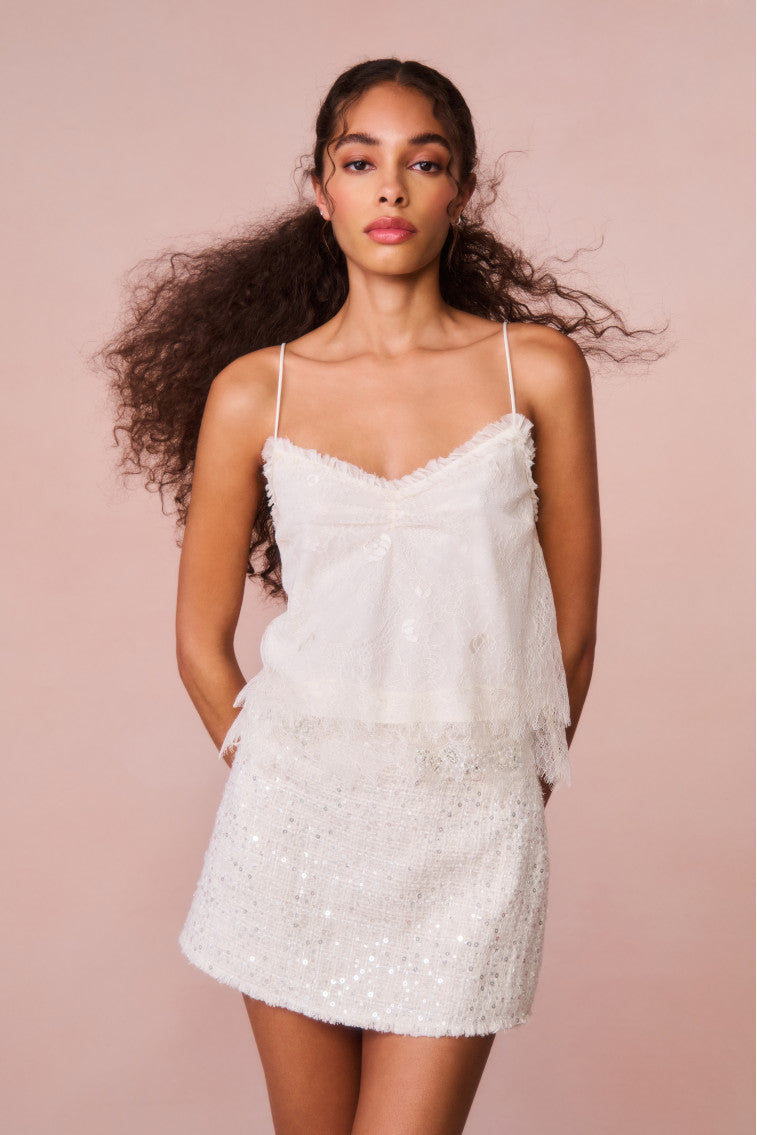 Ferni Lace Cami Top - IVORY - Image 2