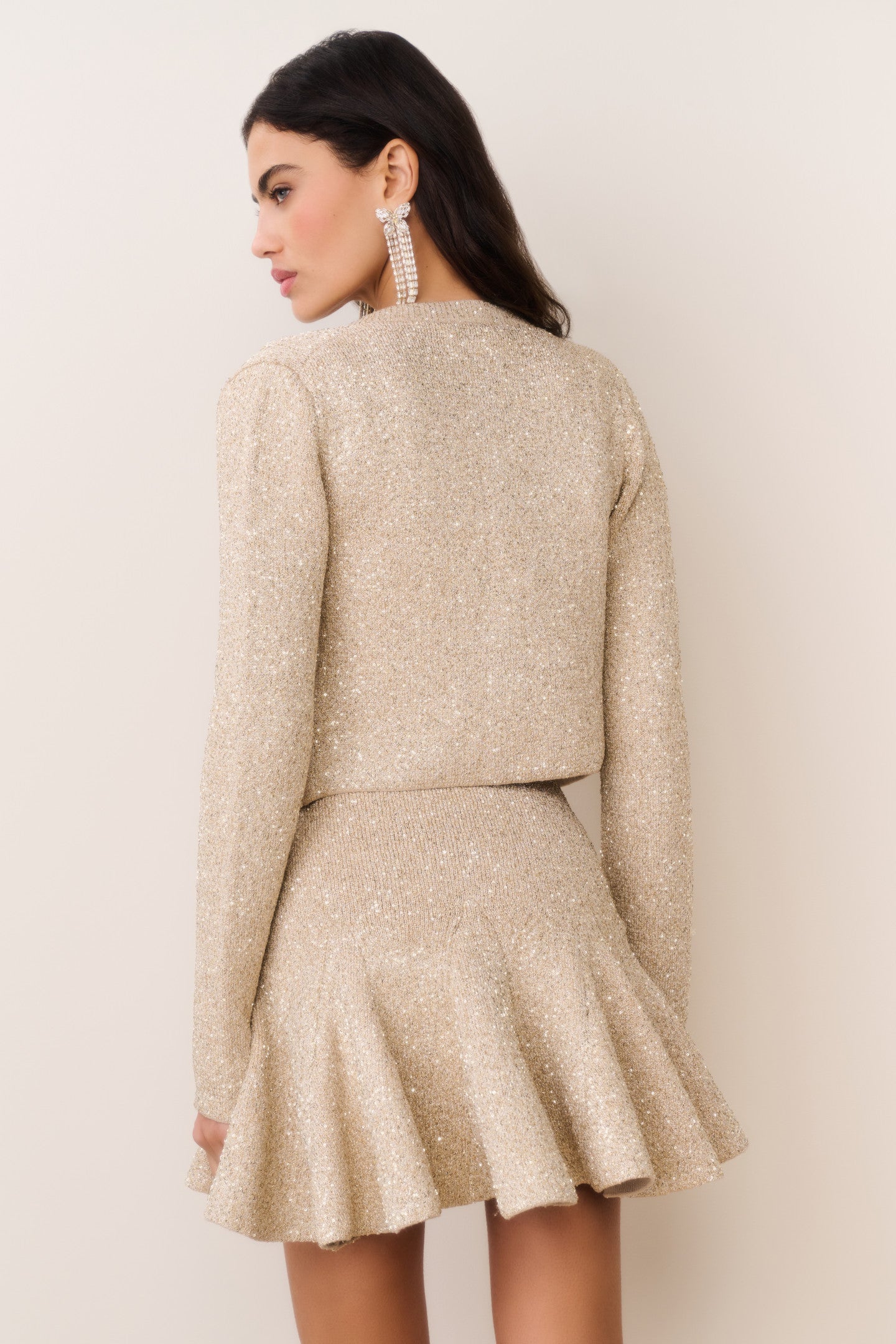 Ferra Sequin Stretch Knit Cardigan - Image 4