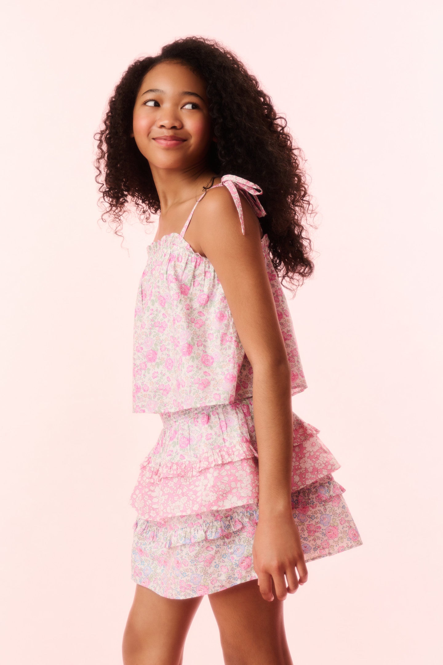 Girls Fiorella Liberty Fabric Top - Image 3