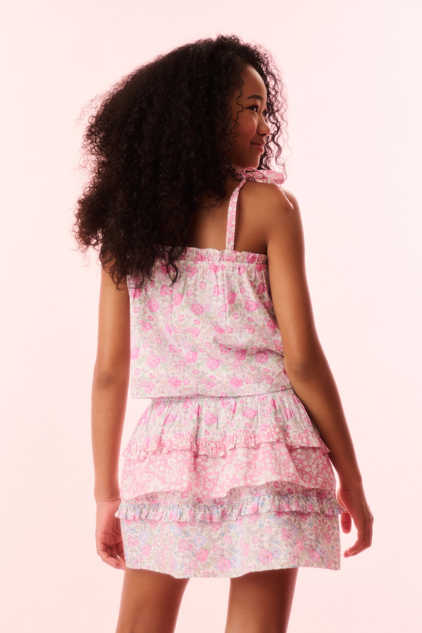 Girls Fiorella Liberty Fabric Top - Image 4