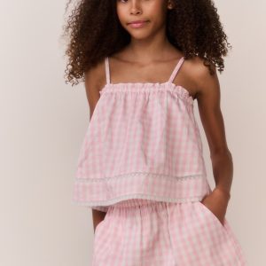 Tween Fiorella Gingham Top