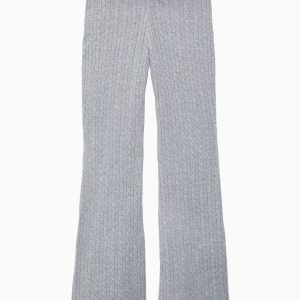 PINK x LoveShackFancy Foldover Flare Knit Pant