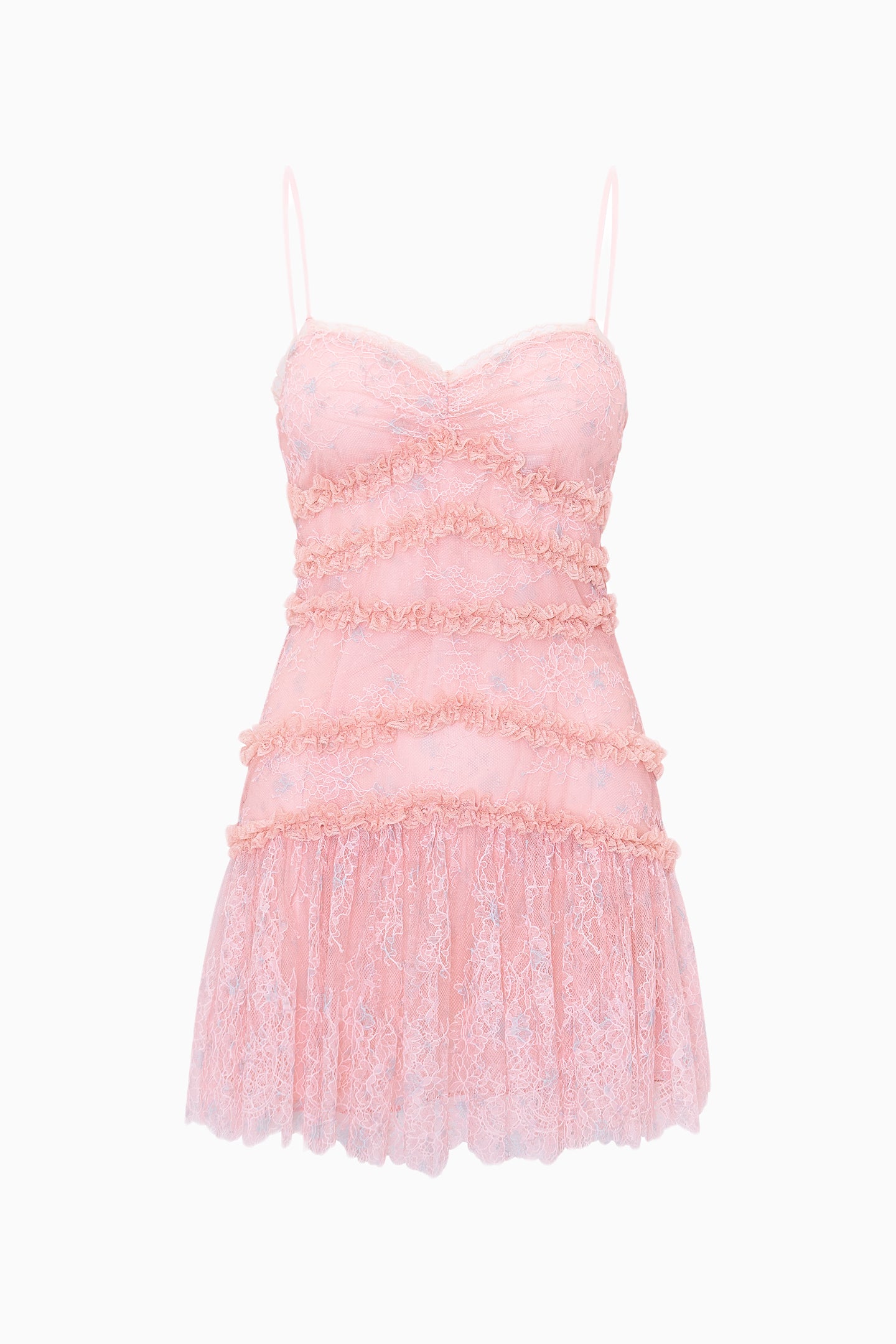 Galilea Chantilly Lace Mini Dress - Image 5