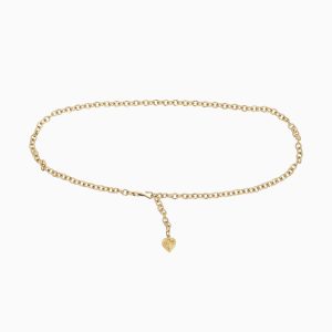 Streets Ahead Gold Chain Heart Belt