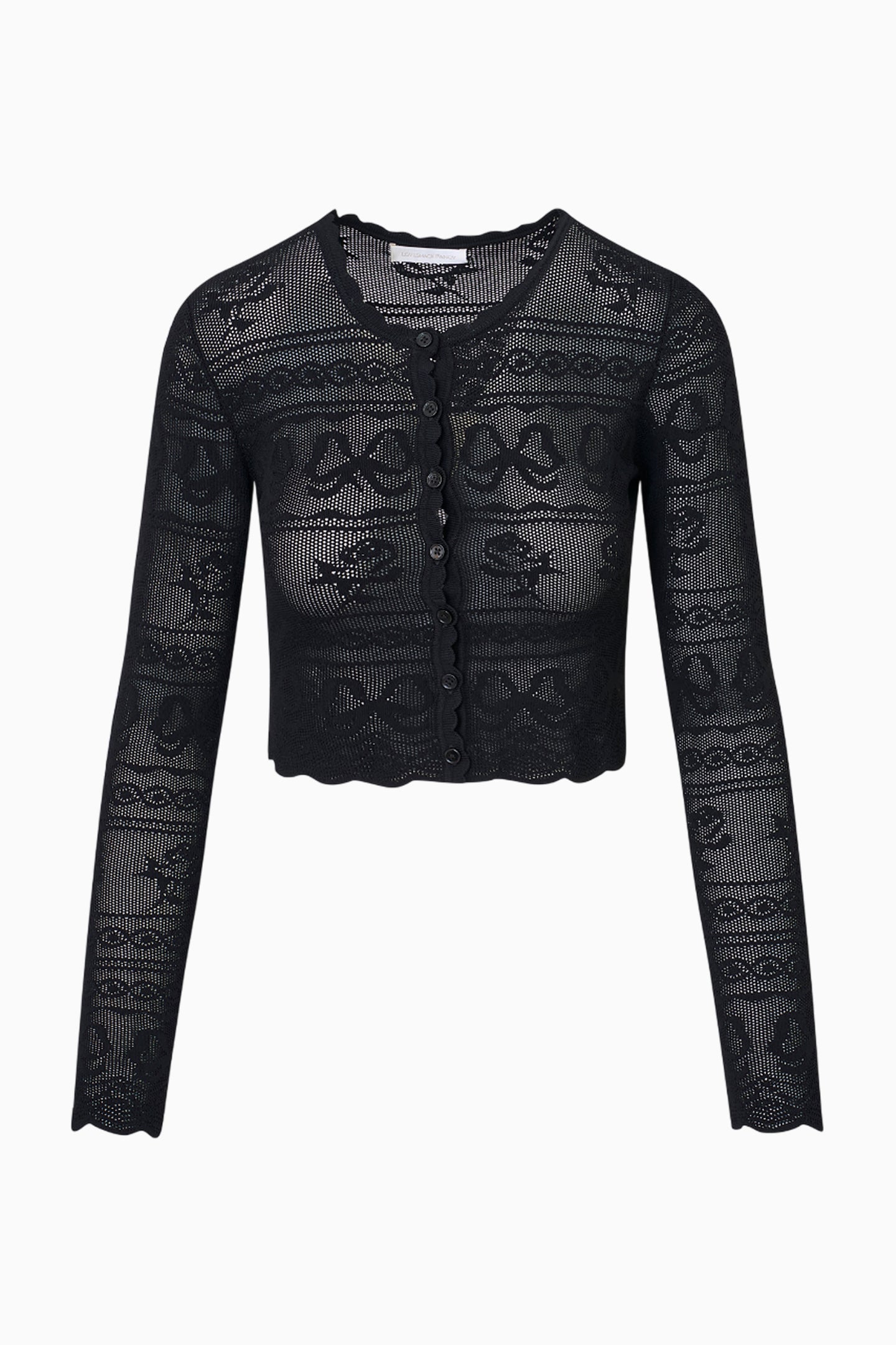 Gretta Knit Bow Cardigan - BLACK - Image 7