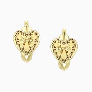 Kendra Scott x LoveShackFancy Heart Gold Huggie Earrings 