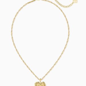 Kendra Scott x LoveShackFancy Heart Gold Locket Necklace 