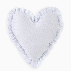 Heart Shape Ruffle Pillow - SKY