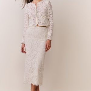 Ilse Lace Midi Pencil Skirt