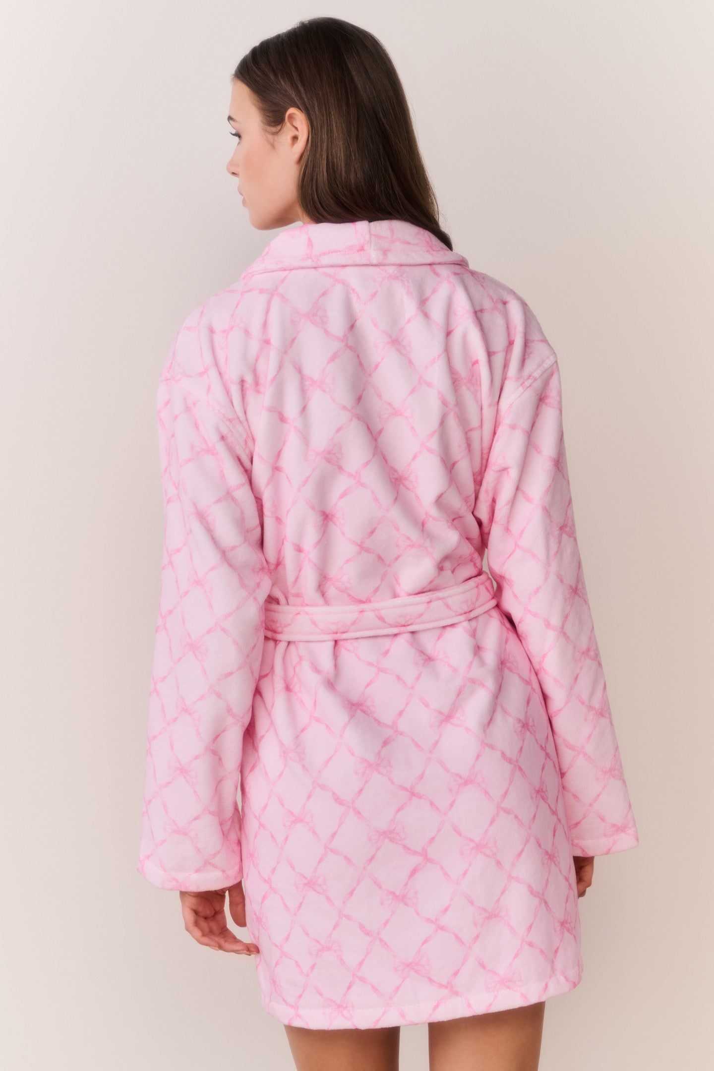 Cotton Indie Robe - PEPPERMINT PINK - Image 4