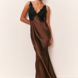 Iridia Dress - CHOCOLATE BROWN