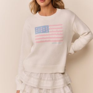 Ty Cotton Flag Pullover - IVORY DREAMS