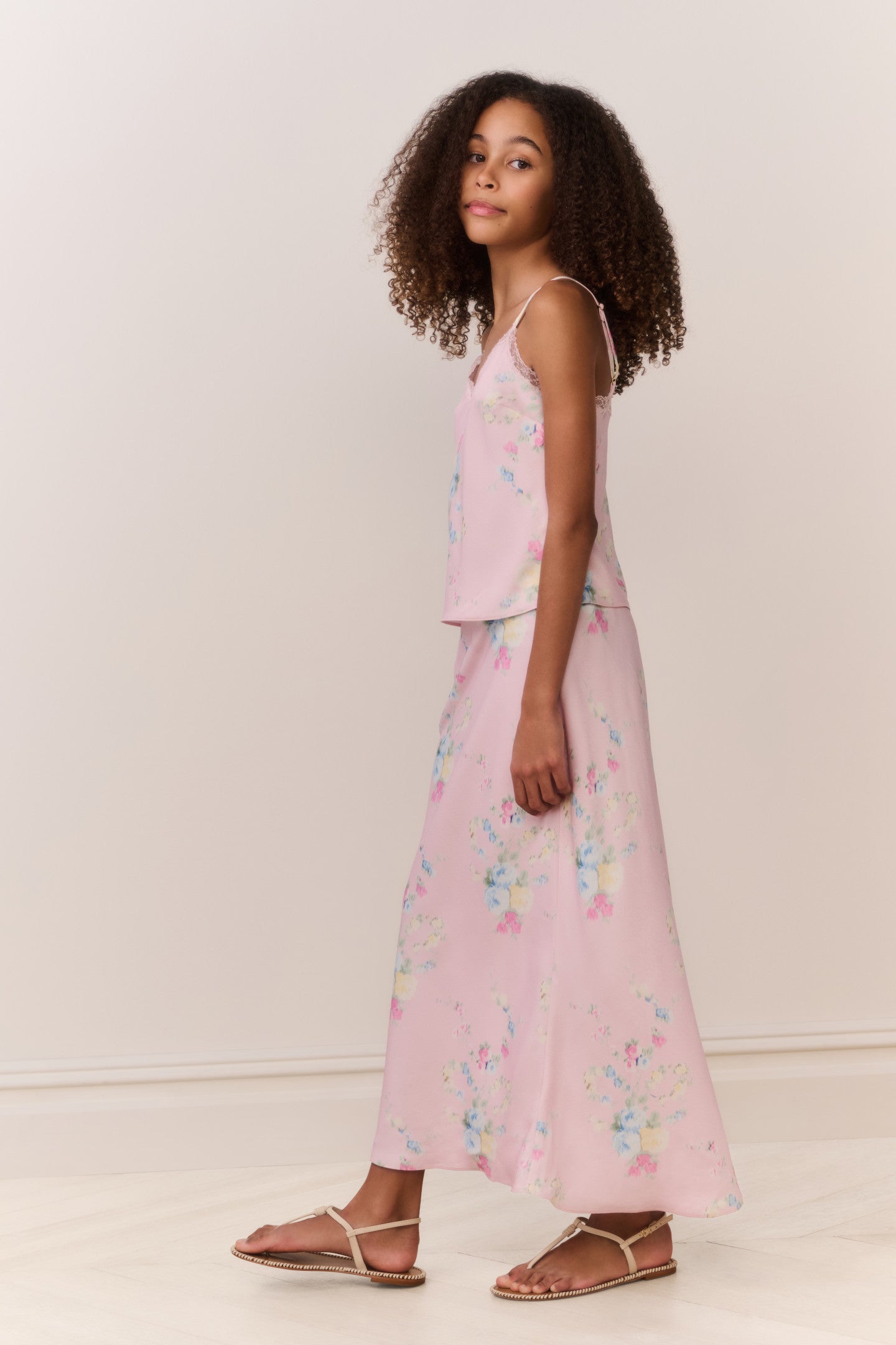 Tween Lirena Satin Floral Top - Image 3