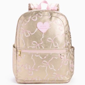 STATE x LoveShackFancy Gold Kane Double Pocket Backpack