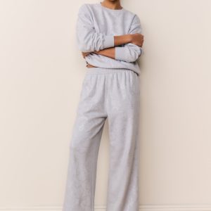Momo Bow Embellished Fleece Sweatpants