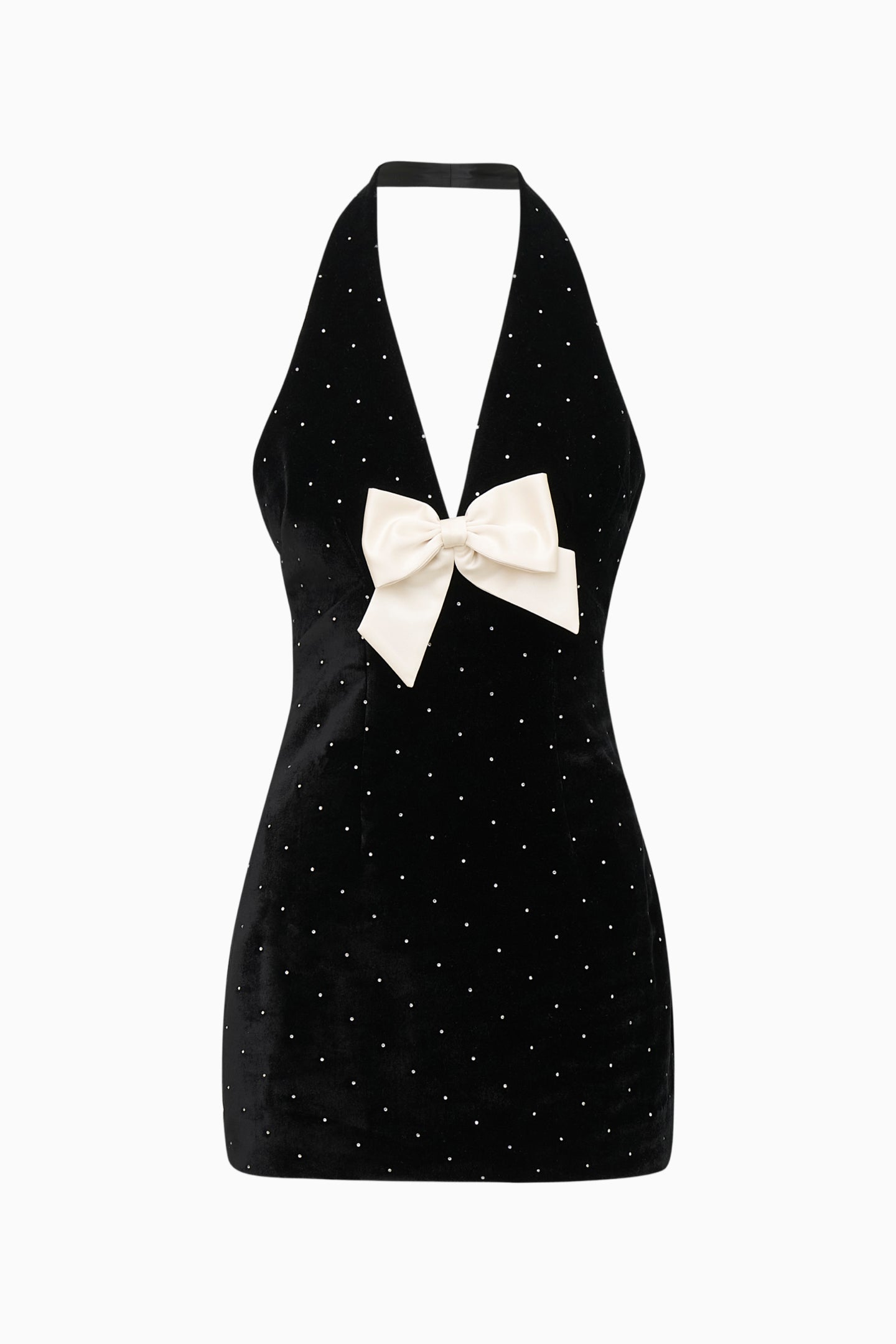 Kathy Velvet Halter Mini Dress - Image 5