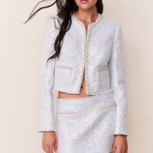 Kelli Sequin Tweed Jacket