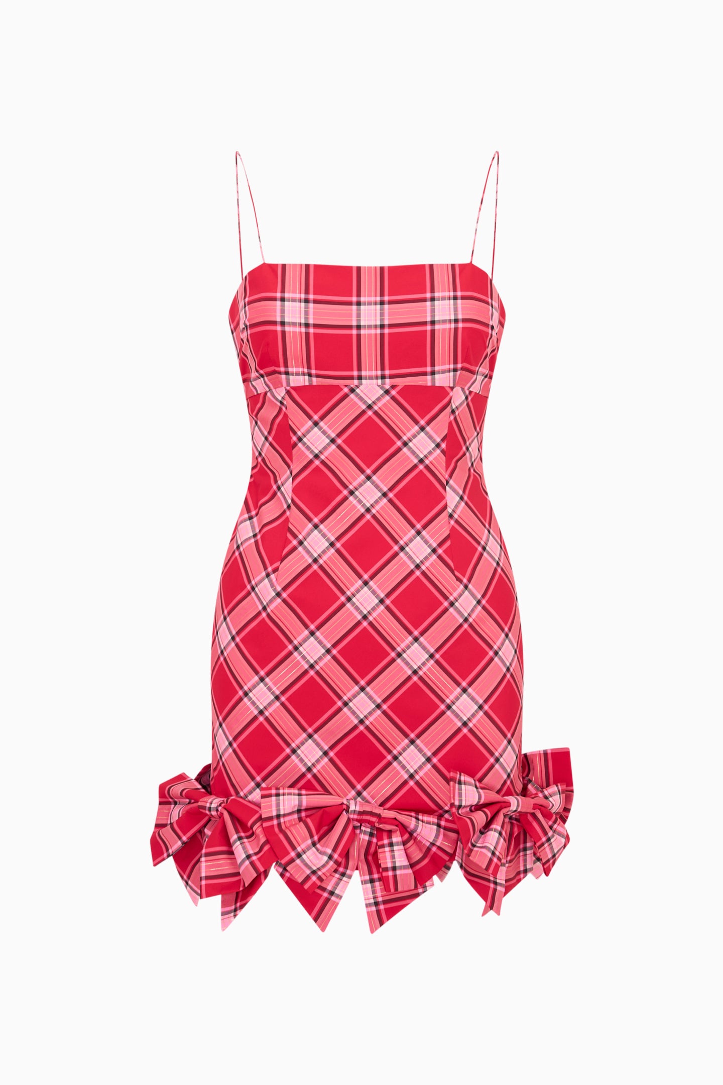 Kennedi Tartan Bow Mini Dress - Image 6