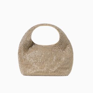 Loeffler Randall Kenzie Mini Gold Bucket Clutch