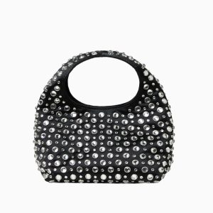 Loeffler Randall Kenzie Mini Black Bucket Clutch