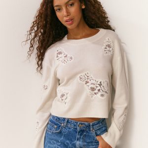 Lazuli Cashmere & Lace Sweater