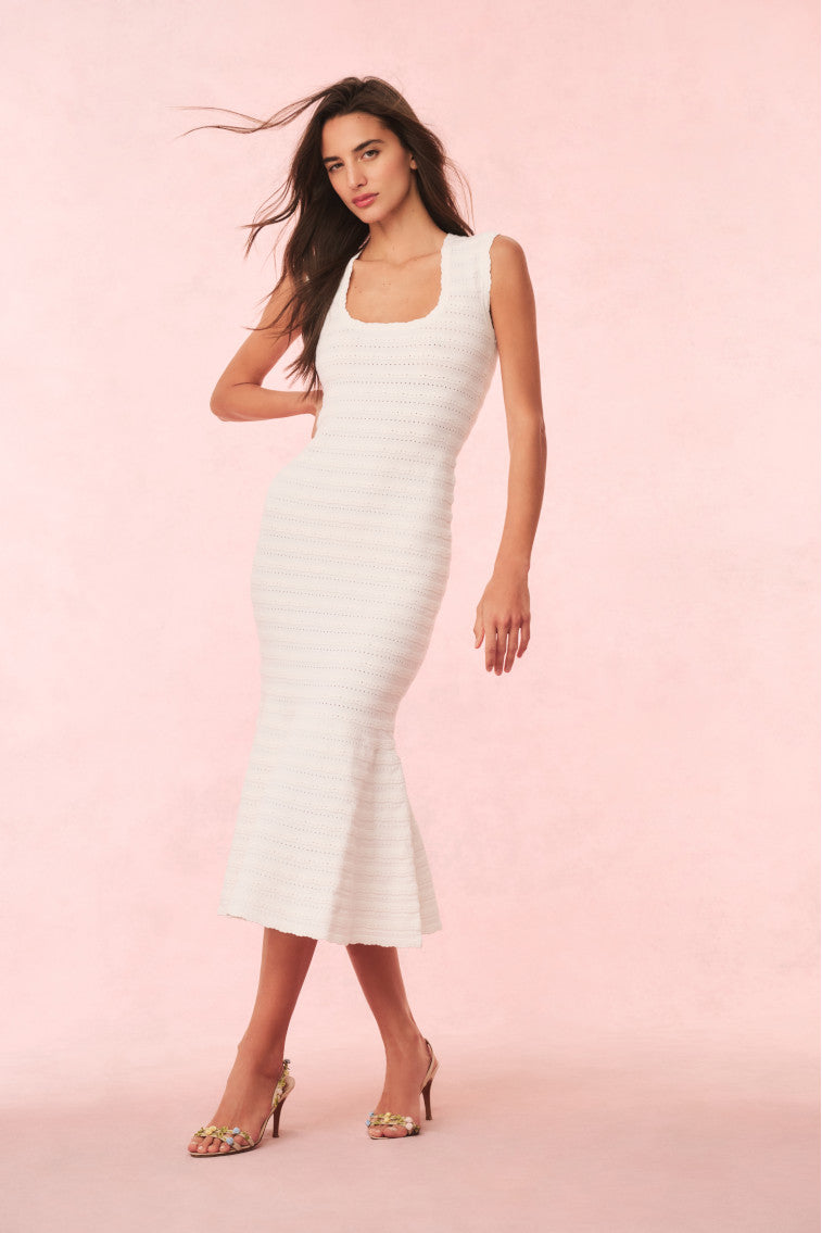 Leigh Pointelle Knit Midi Dress - Image 4