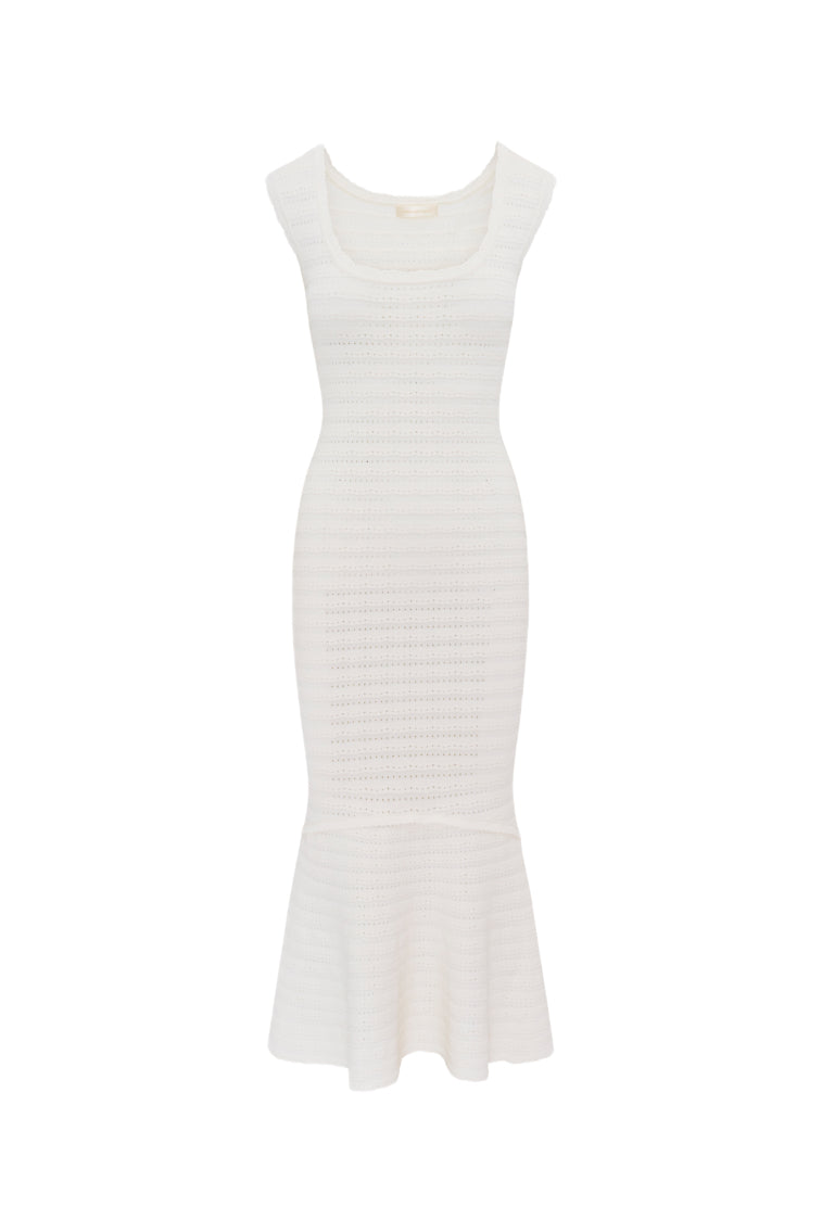 Leigh Pointelle Knit Midi Dress - Image 7