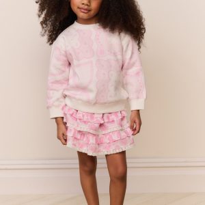 Little Girls Mini Leila Heart Print Pullover