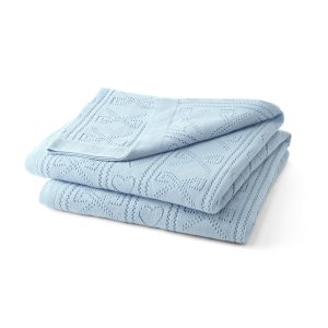 Pointelle Throw Blanket- MOONLIGHT