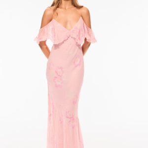 Librae Floral Off-The-Shoulder Gown