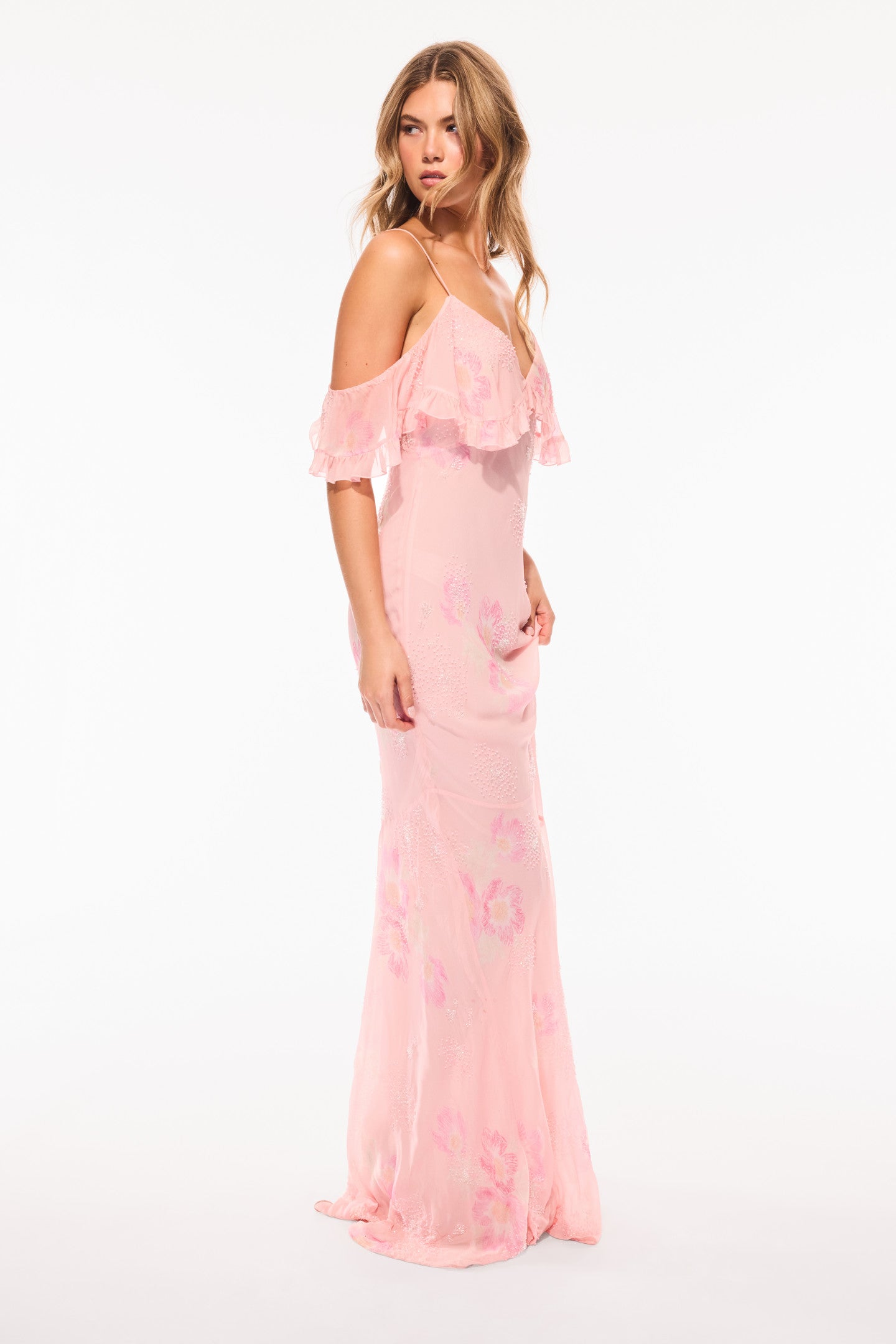 Librae Floral Off-The-Shoulder Gown - Image 4