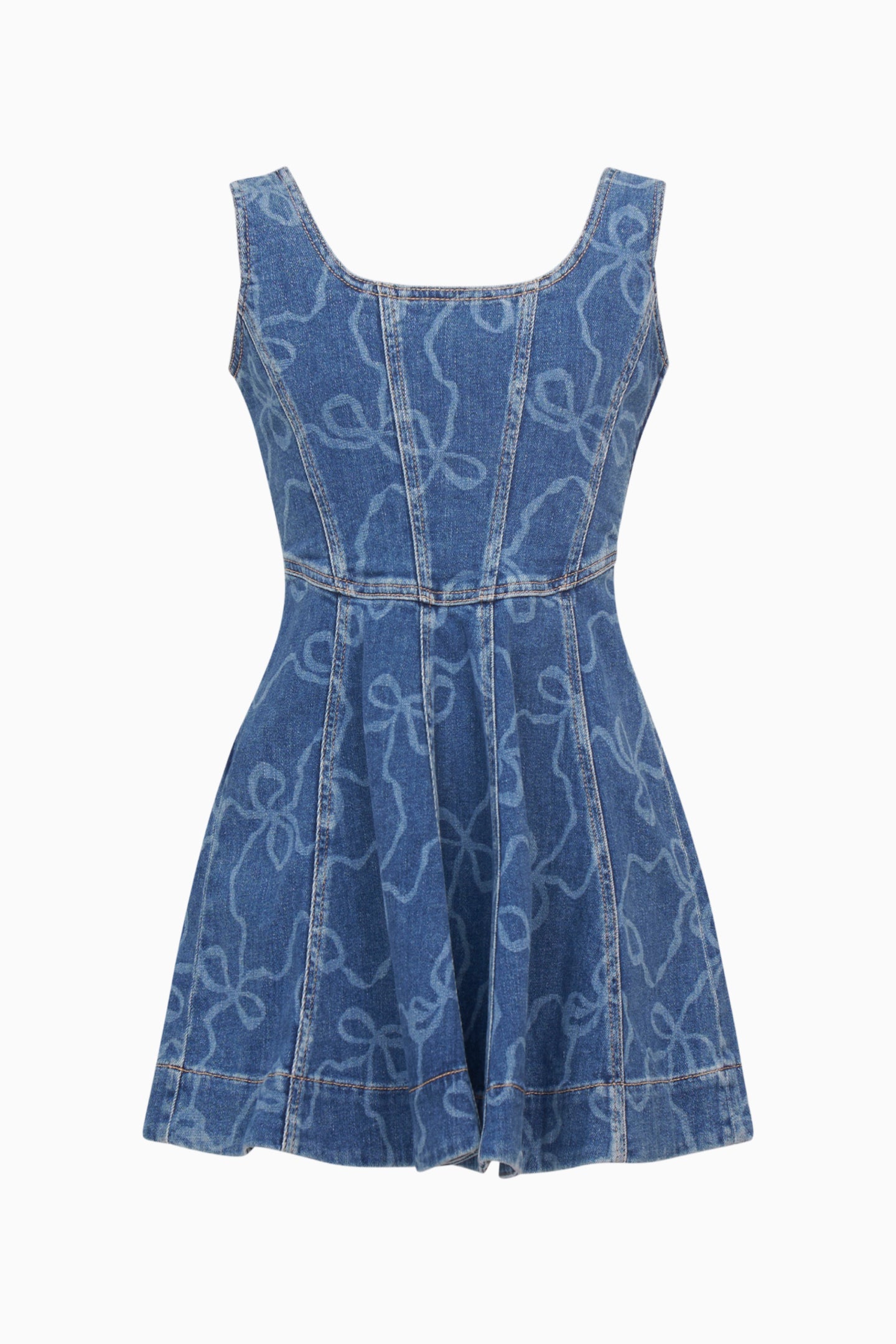 Girls Liliette Denim Bow Dress - Image 4